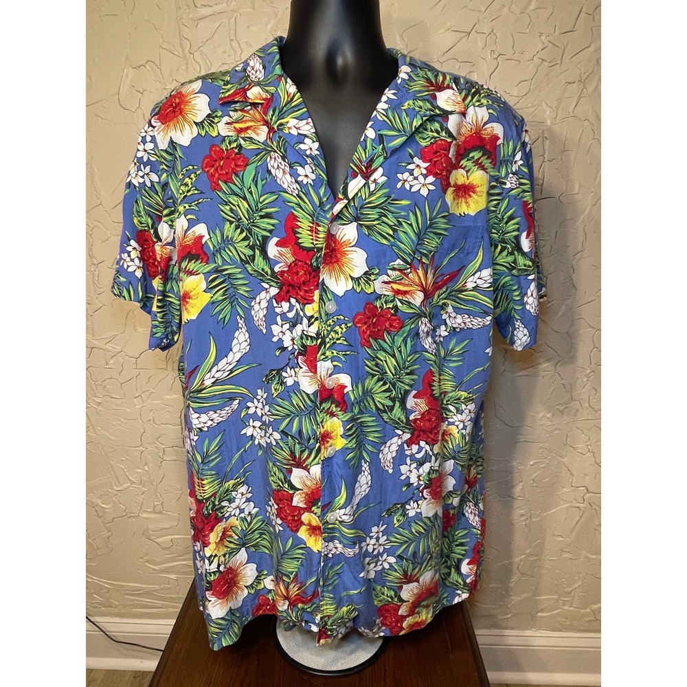 Cremieux Men's Hawaiian Shirt Size XL Button-Down Short-Sleeved